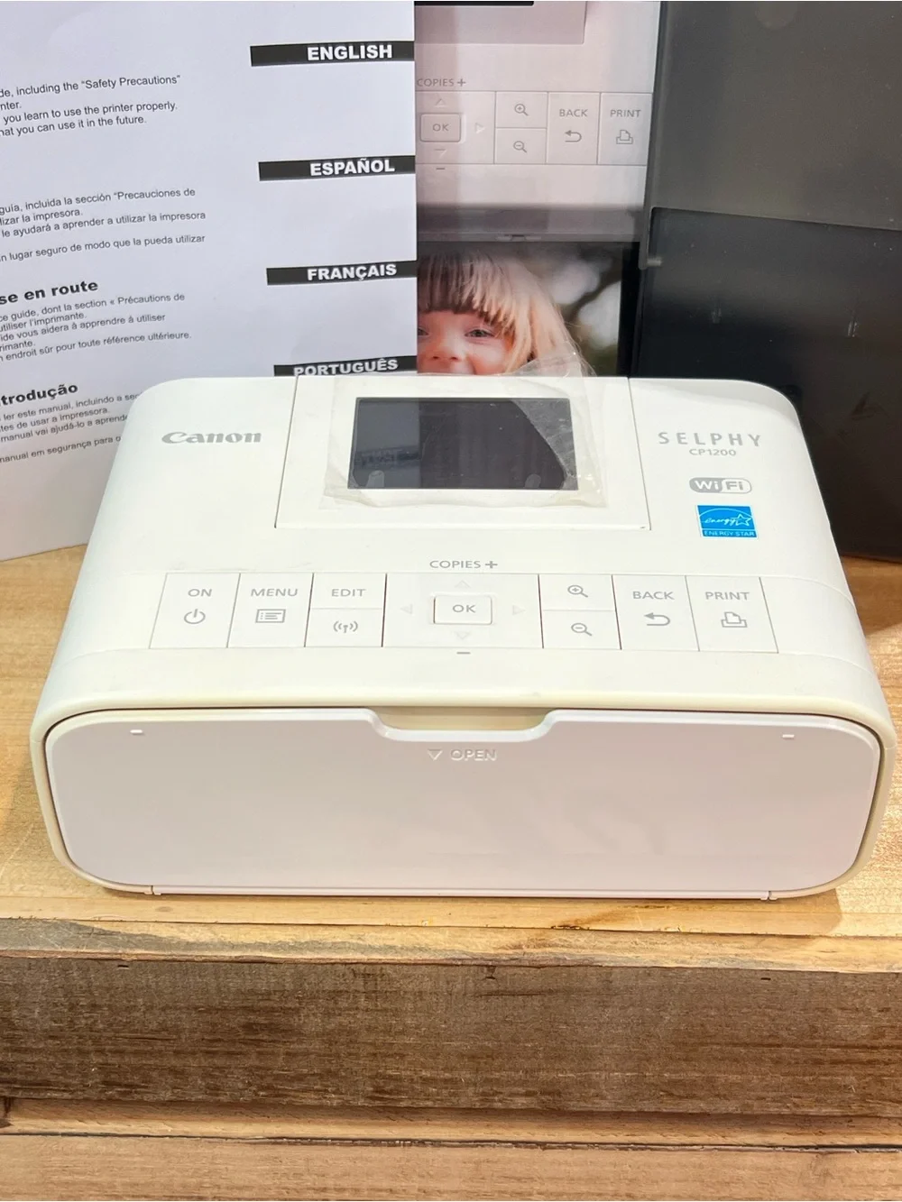 Canon Selphy CP1200 Wireless Portable Color Photo Printer White WIFI