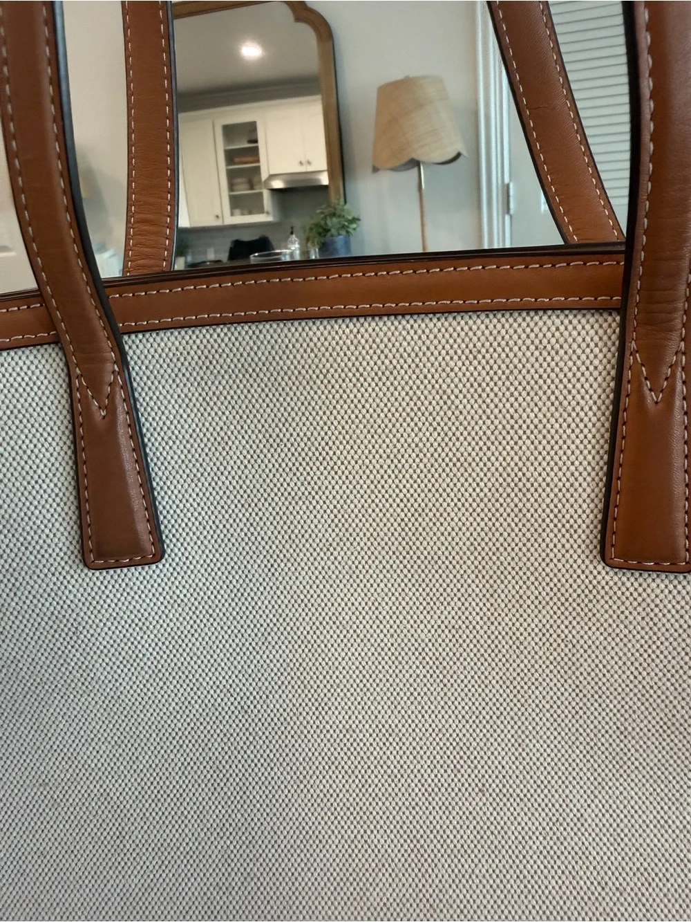 Tory Burch structured canvas