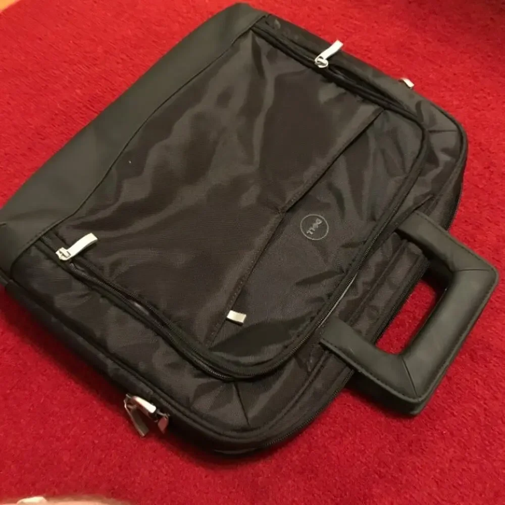 Dell Nylon Laptop Bag Briefcase with compartments and pockets, handle, NO STRAP
