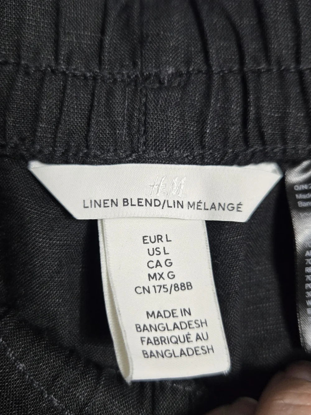 H&M black linen