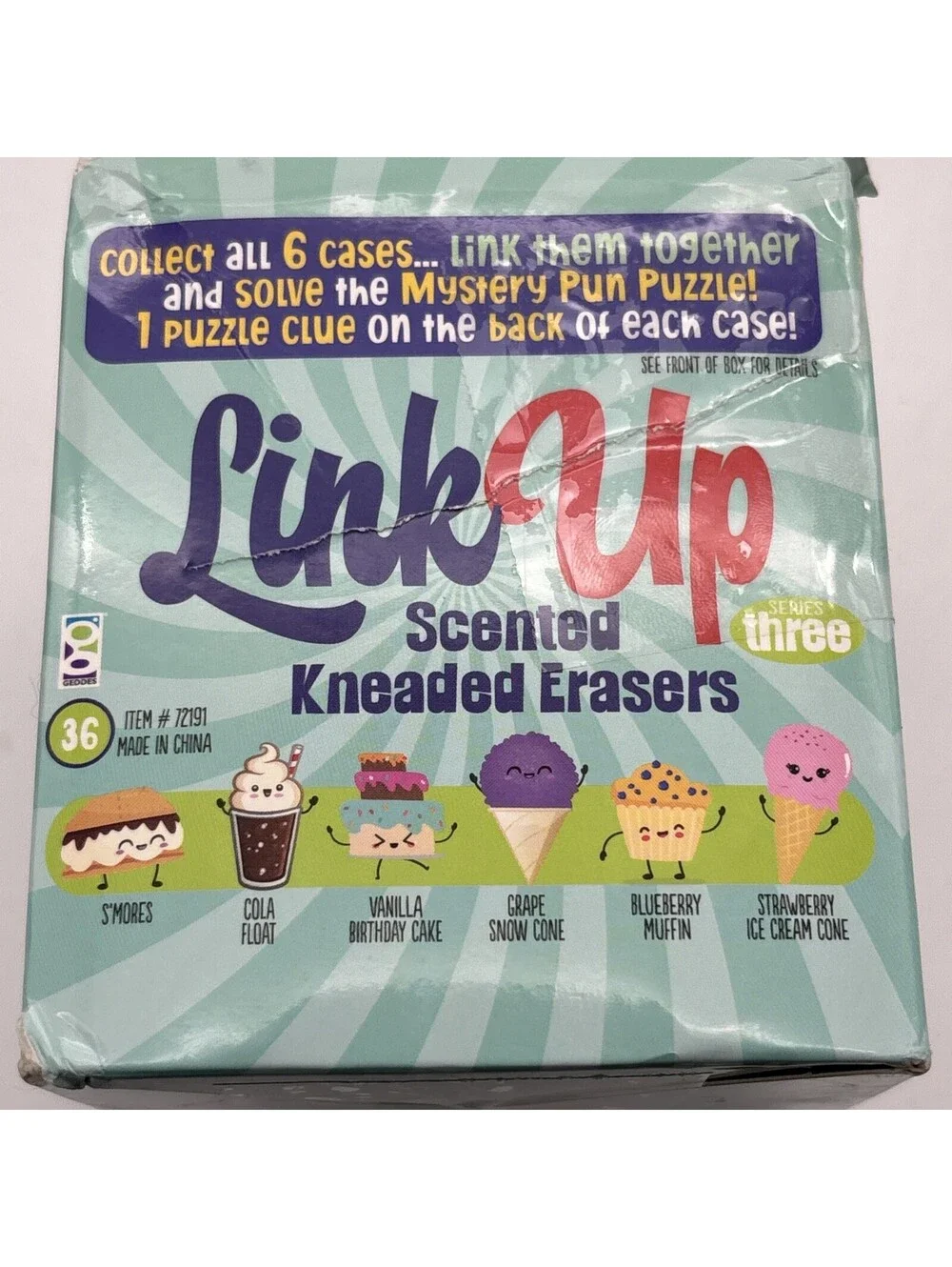 Raymond Link Up Scented Kneaded Erasers (Series Three - 36 Pieces) Box Torn, NEW