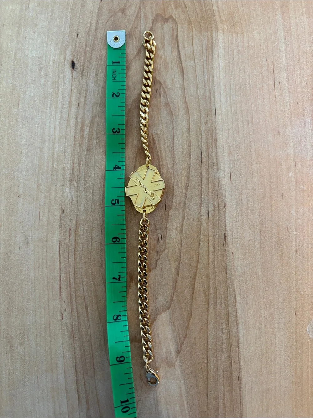 Medical ID gold tone