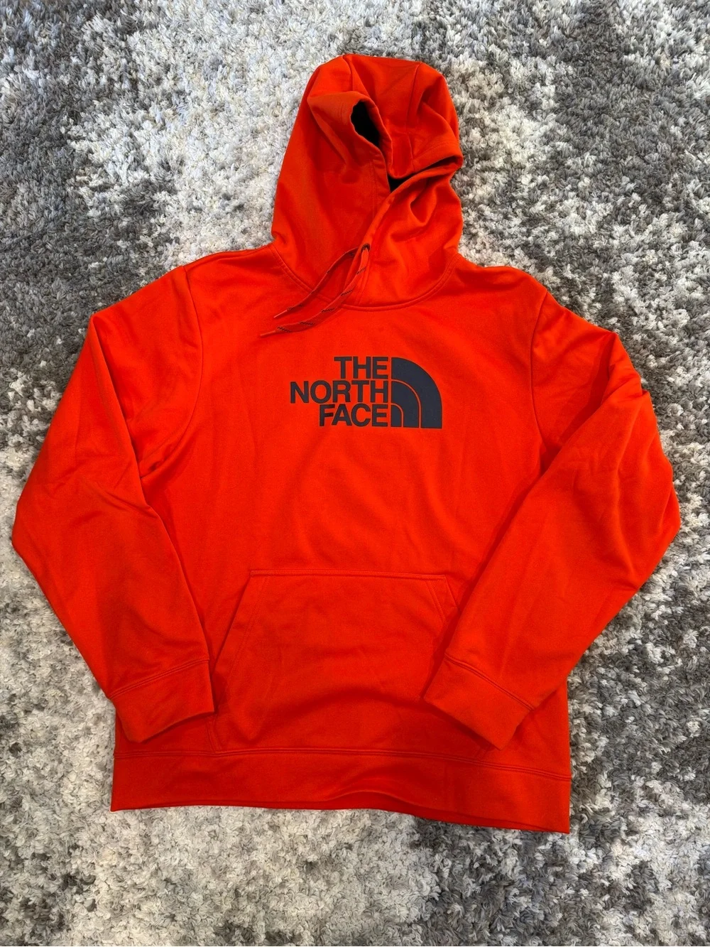 The North Face Men's Bright Orange Logo Pullover Hoodie