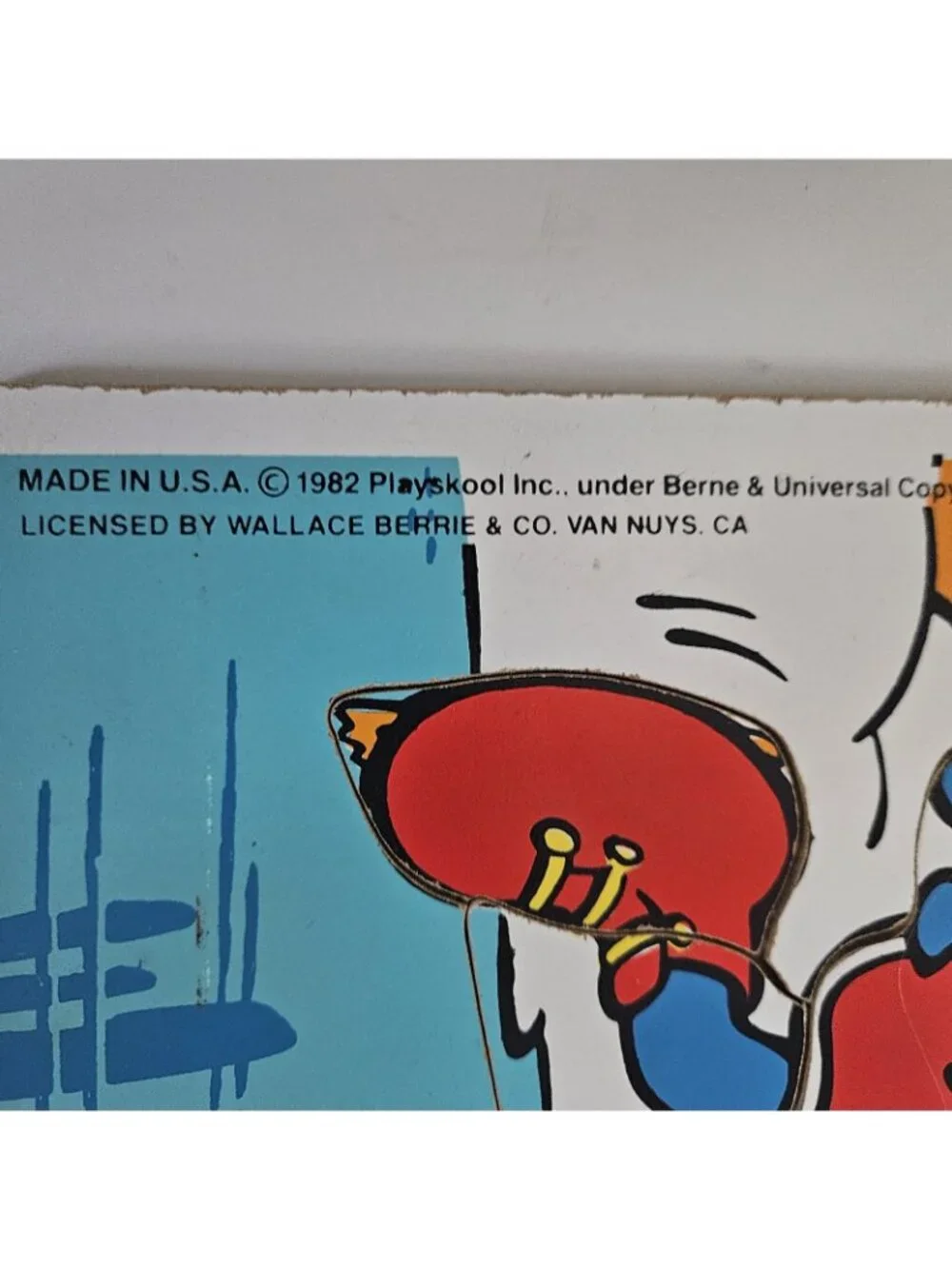 Vintage 1980s Smurfs Playskool Wooden Puzzles Papa Smurfette Lot 2
