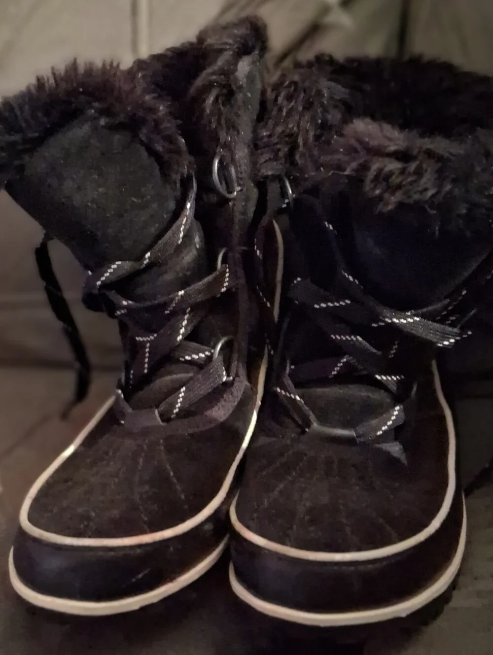 Sorel Caribou Buff Waterproof WOMENS 9 Winter Boots NL2089-010 Waterproof Black