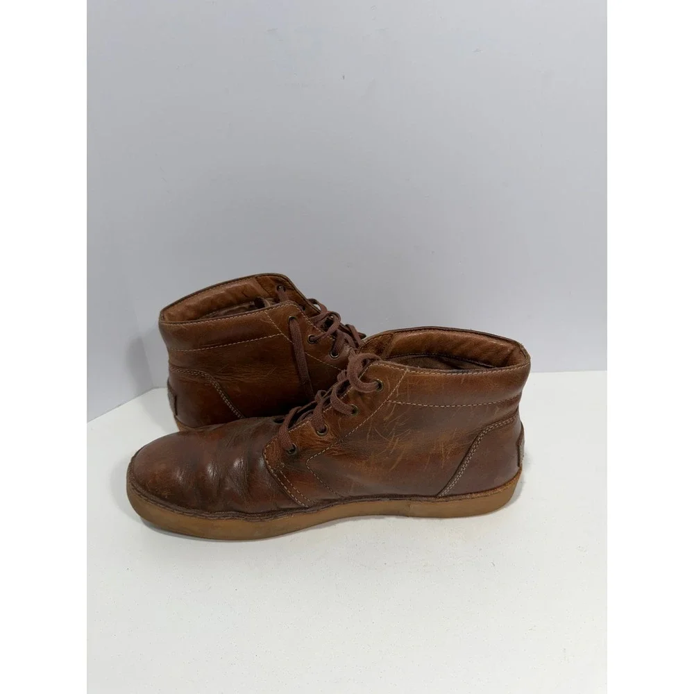 UGG Australia Hepner Mens 11 Chestnut Brown Leather Chukka Boots vintage Sneaker