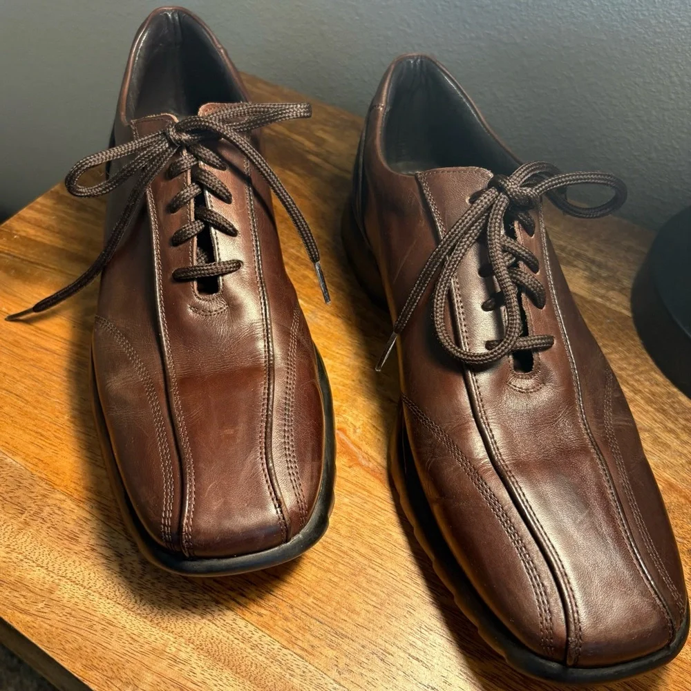 To Boot Dark New York Adam Derrick Made in Italy Brown Leather Oxfords