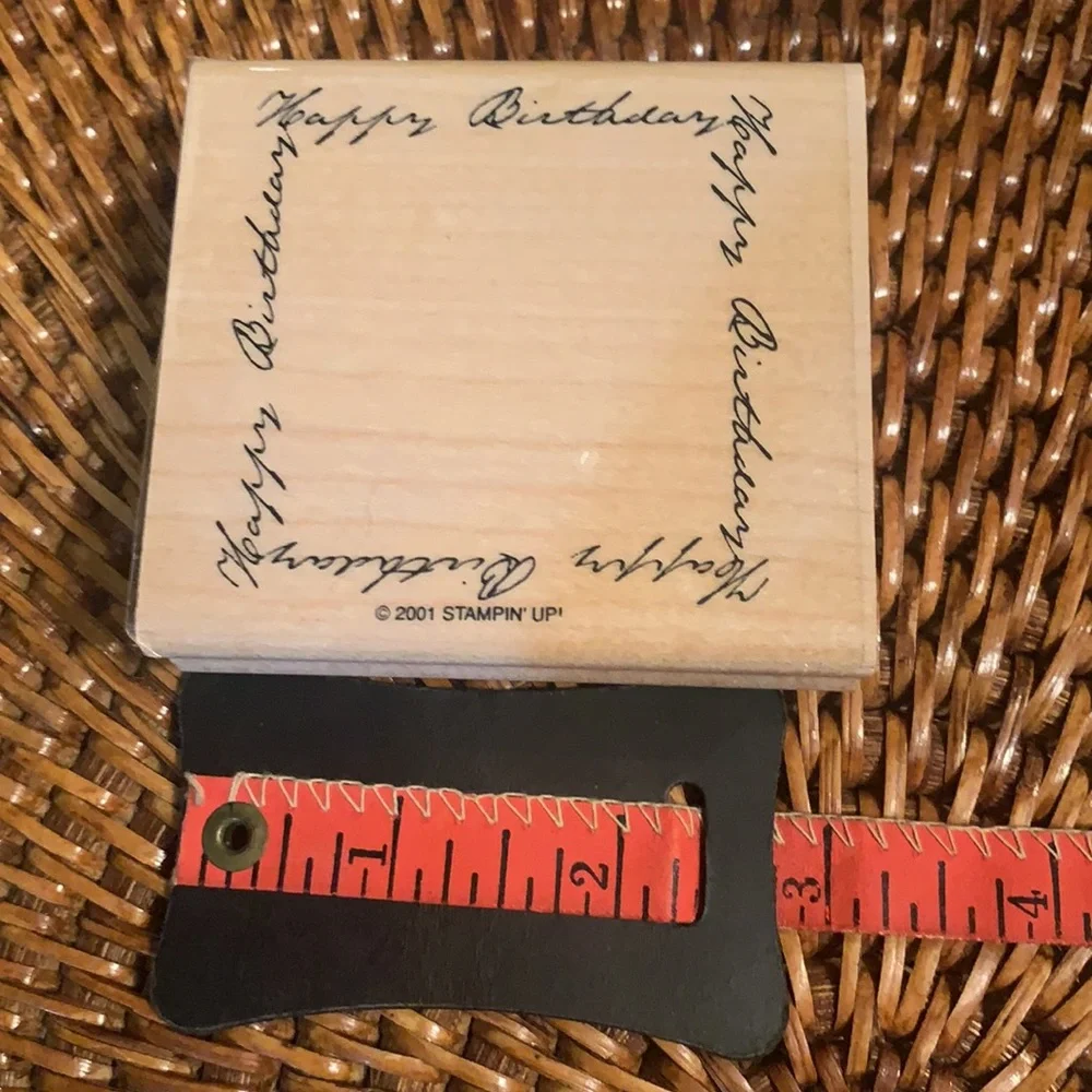 3 for $15  Set of 3 Rubber Stamps - Seasons Greetings - Happy Birthday - friend