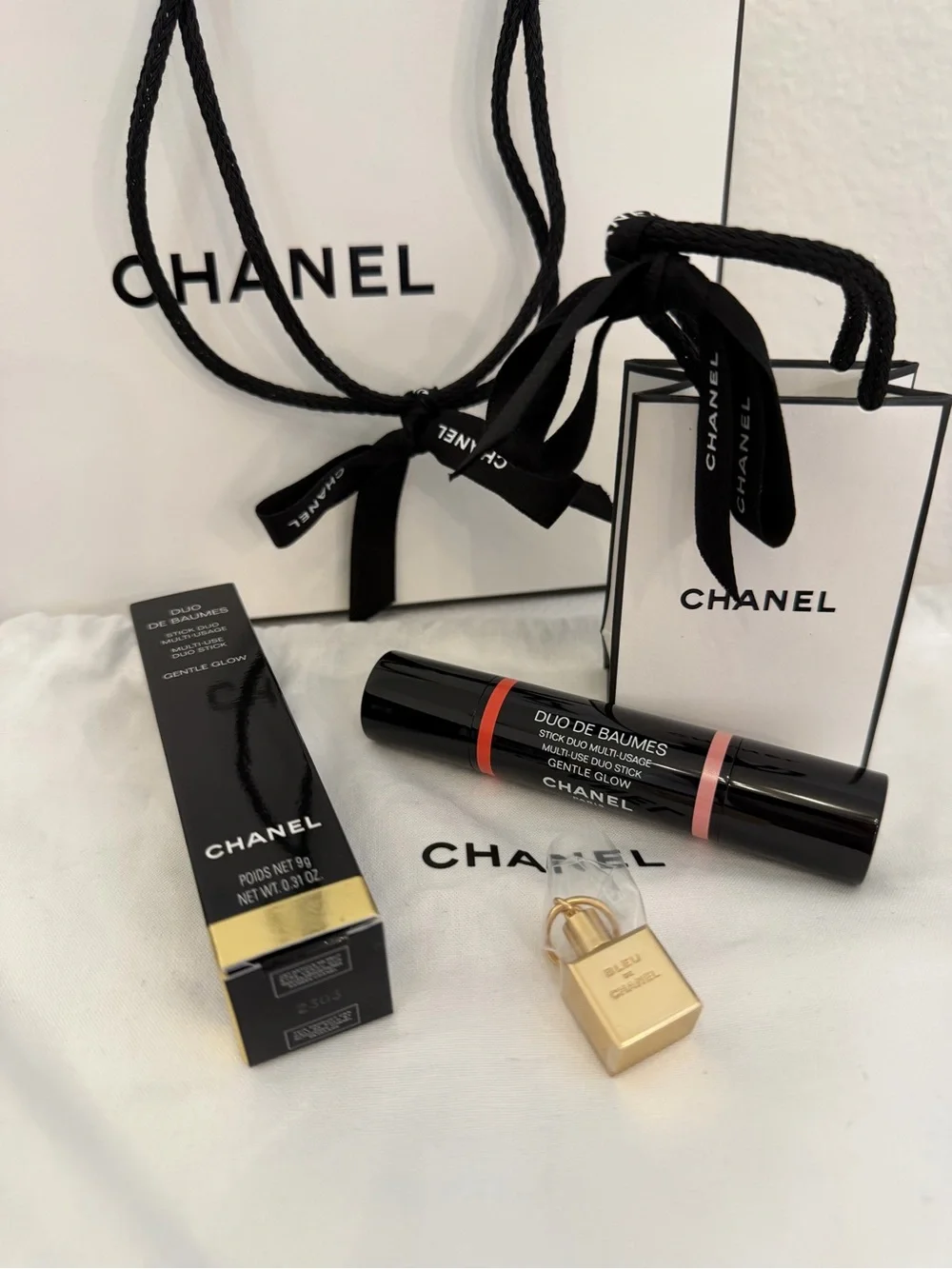 Chanel Duo De Baumes Multi-Use Stick Gentle Glow Limited Edition & CHARM! NEW