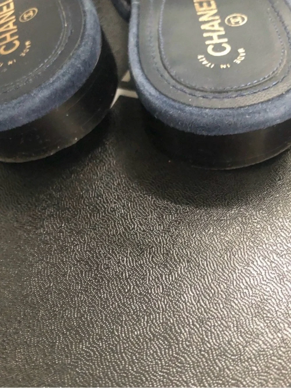 CHANEL suede calfskin