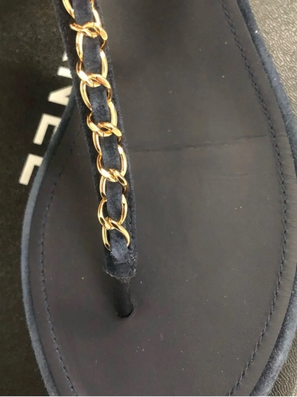 CHANEL suede calfskin