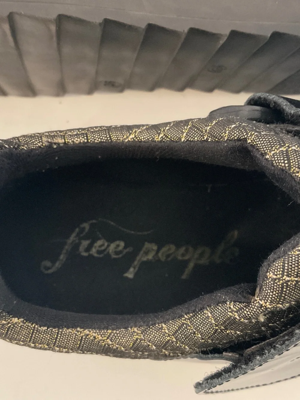 FREE PEOPLE Platform Metallic Patent Shoes EU 36 Size 6