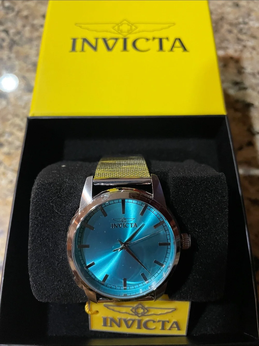 Invicta Men's Turquoise Dial Silver Steel Watch