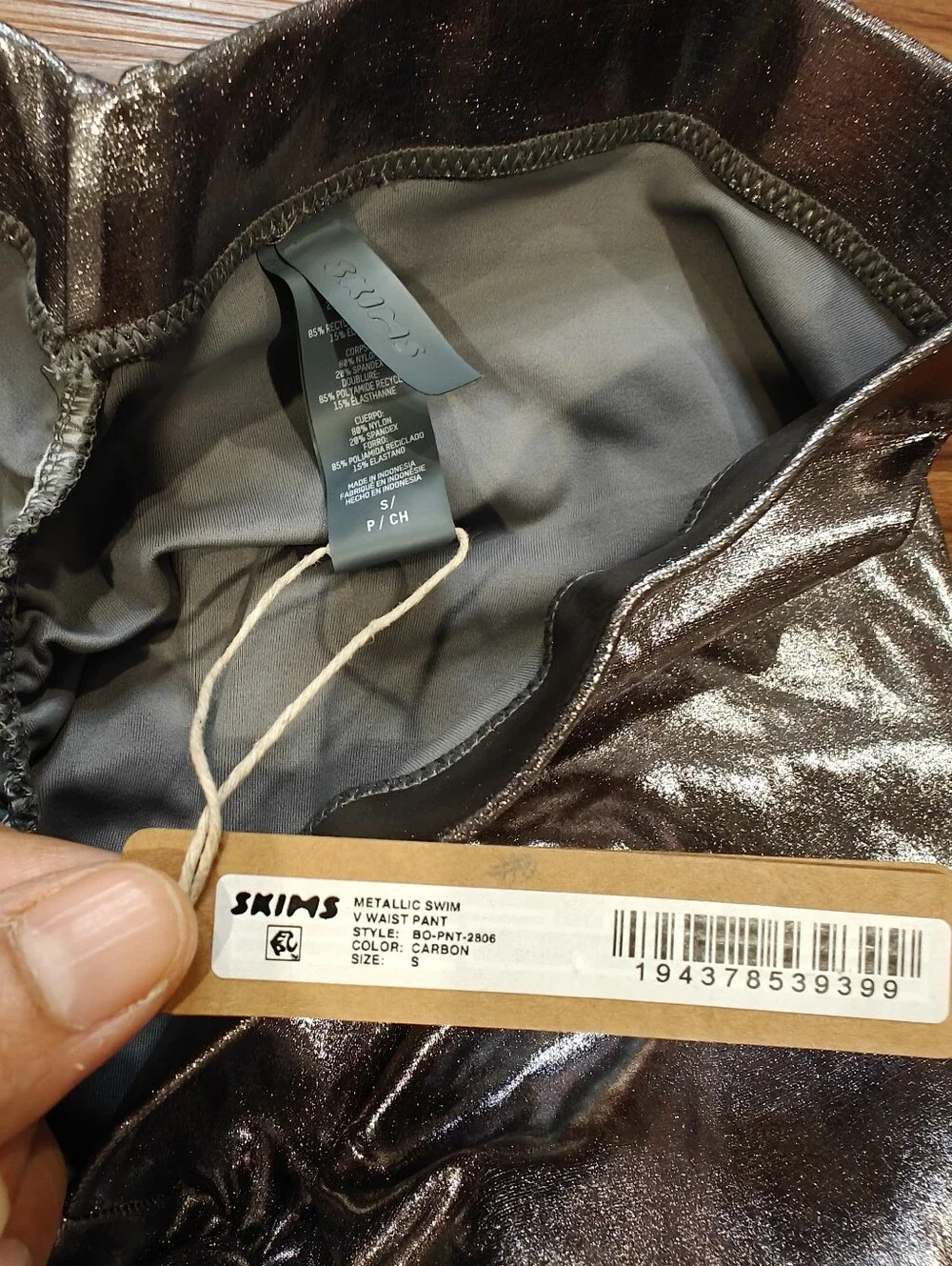 SKIMS Metallic Swim V Waist Pant