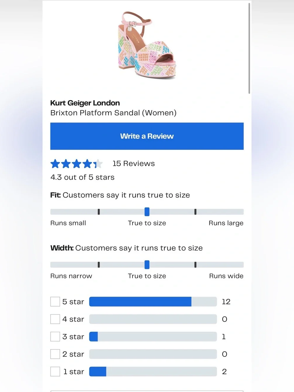 Kurt Geiger bold platform