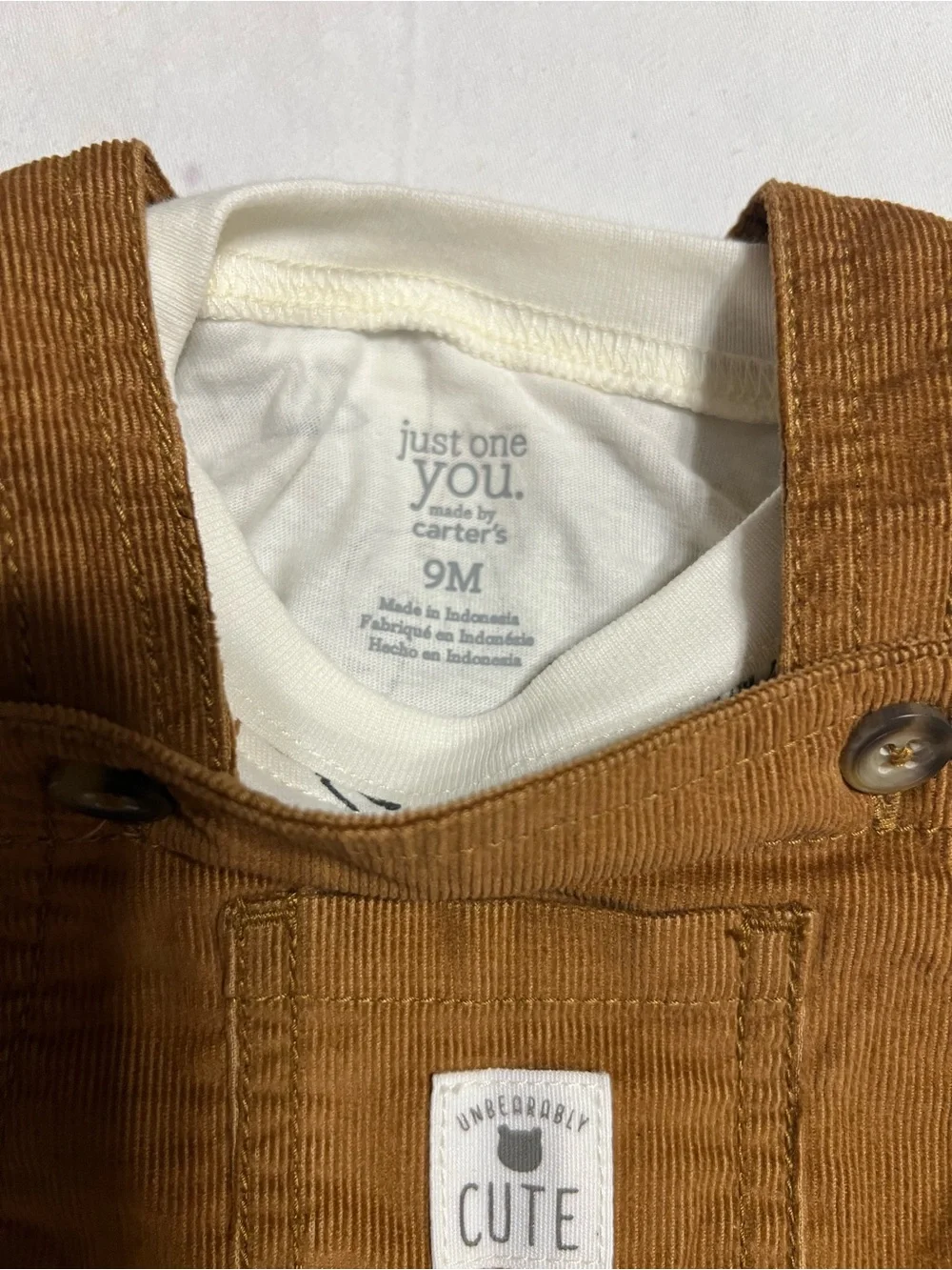 Carters corduroy overalls