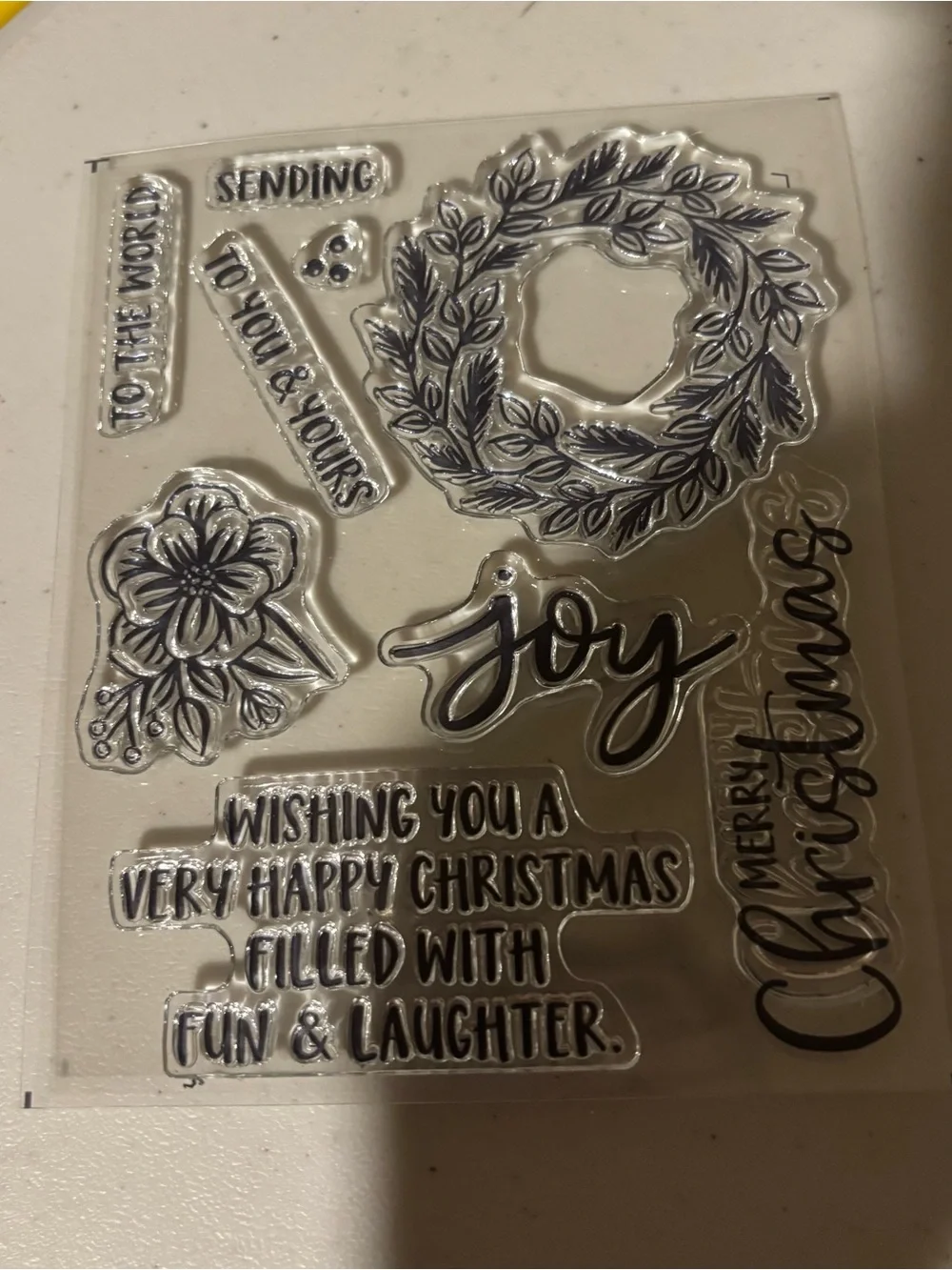 Christmas clear stamps. Arts and crafts. Looks new