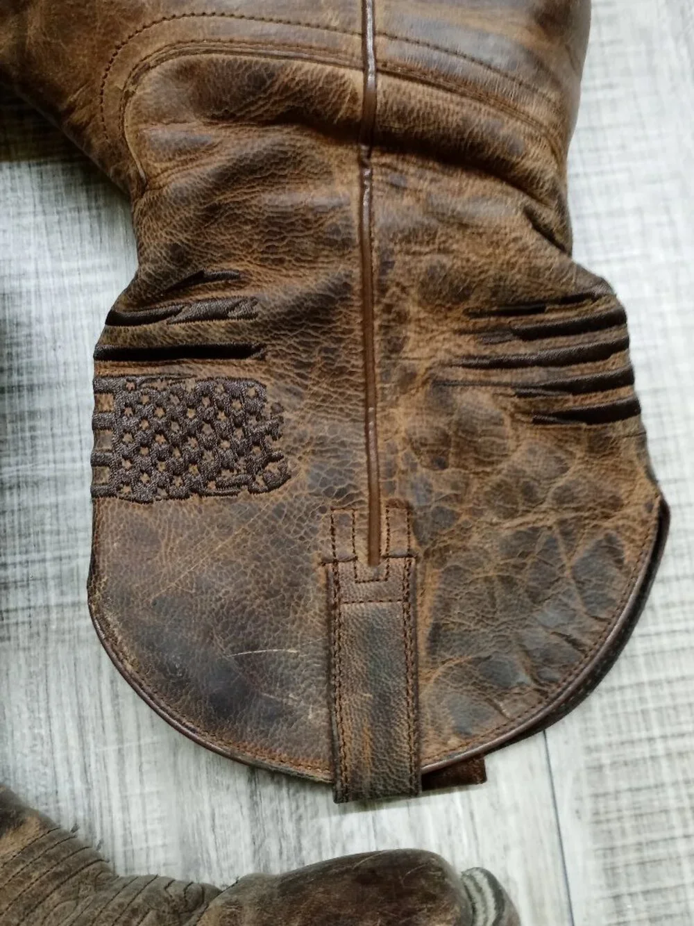 Ariat US Flag Patriot Brown Leather Boots Men's 9 D Square Toe