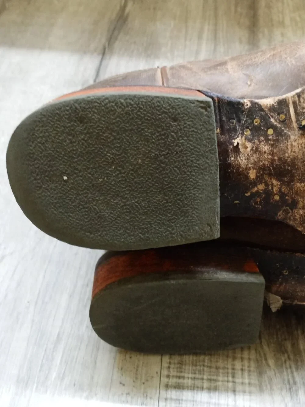 Ariat US Flag Patriot Brown Leather Boots Men's 9 D Square Toe