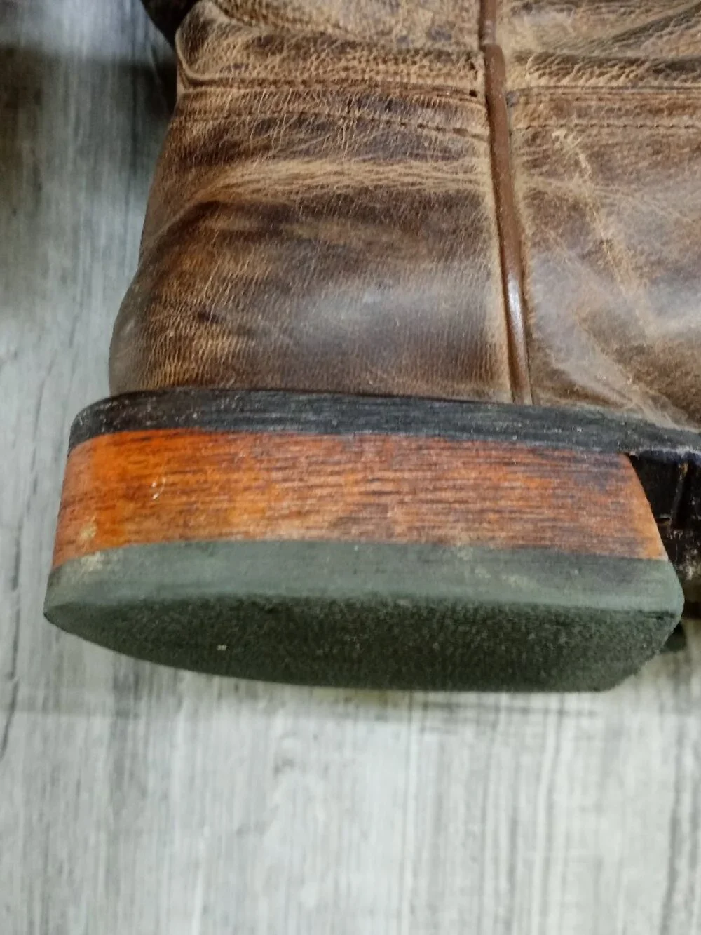 Ariat US Flag Patriot Brown Leather Boots Men's 9 D Square Toe