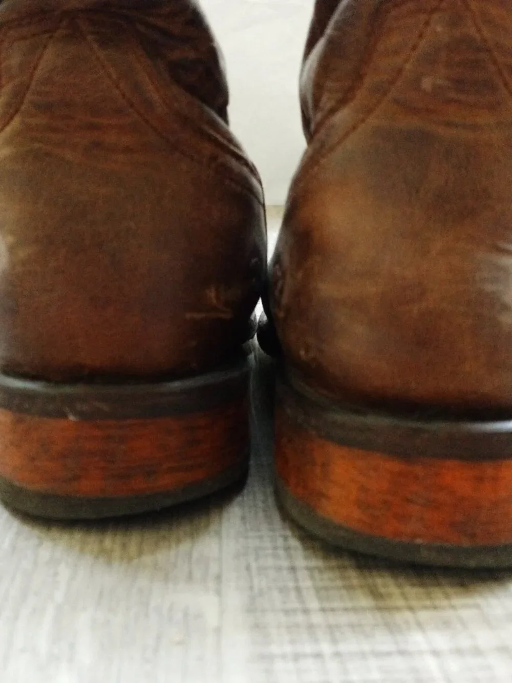 Ariat US Flag Patriot Brown Leather Boots Men's 9 D Square Toe