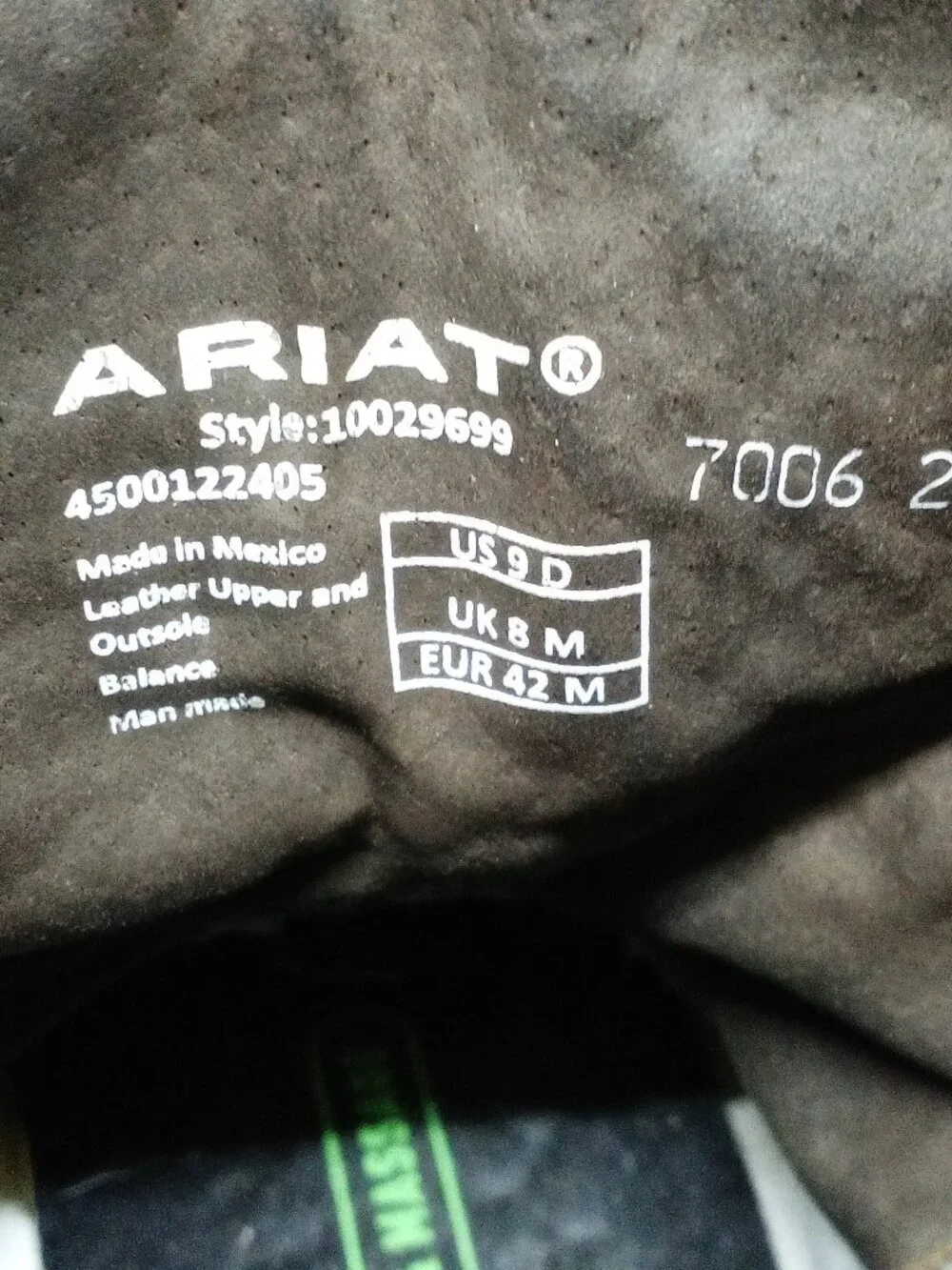Ariat US Flag Patriot Brown Leather Boots Men's 9 D Square Toe