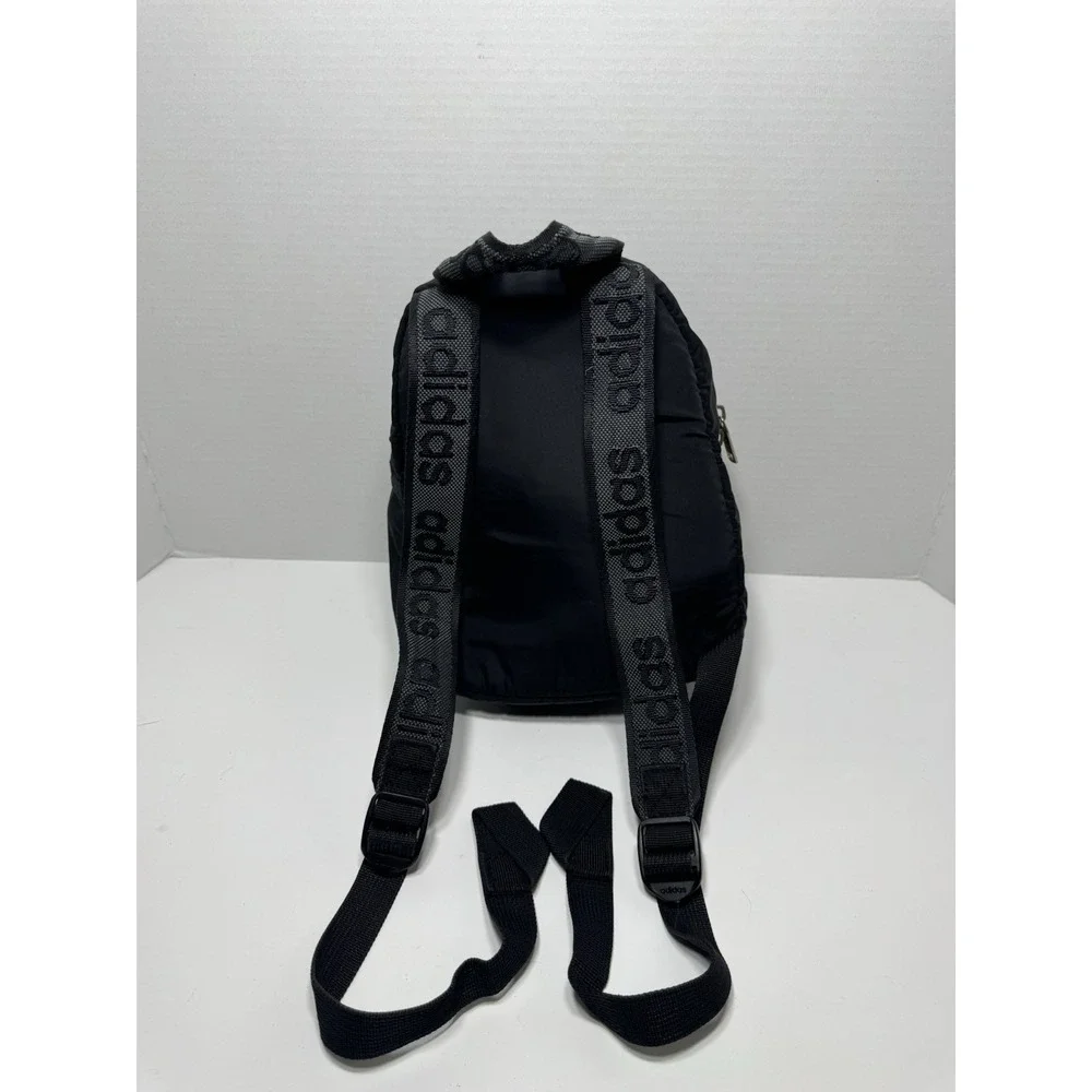 Adidas Originals Mini Backpack Small Travel Bag, Black/White,‎ One! Zipper