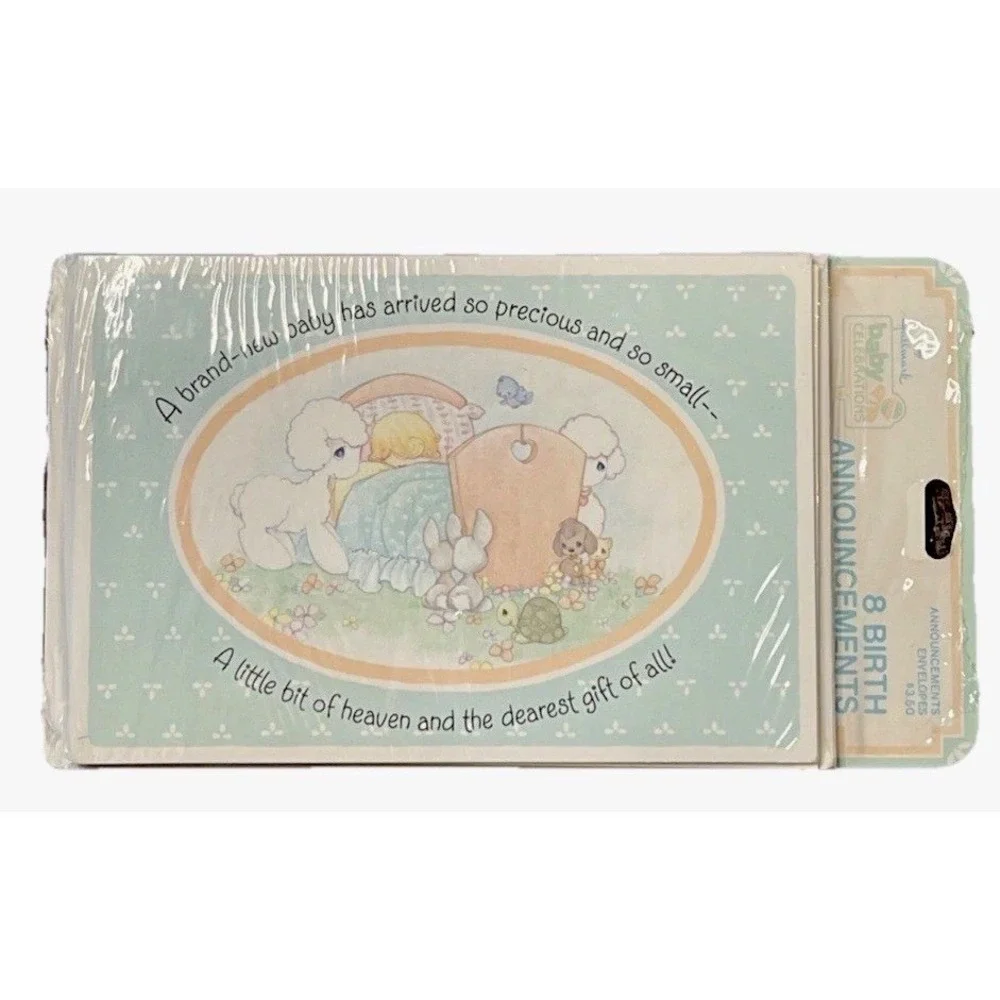 Vintage 1989 Hallmark Birth Announcements‎ Precious Moments Our Precious Unisex