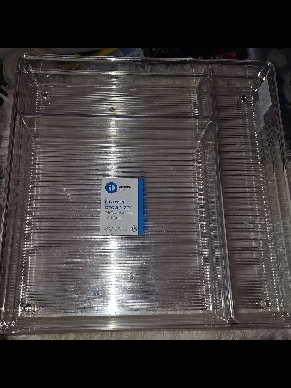 IDesign From The Container Store Clear Plastic Drawer Organizer-Set Of 3
