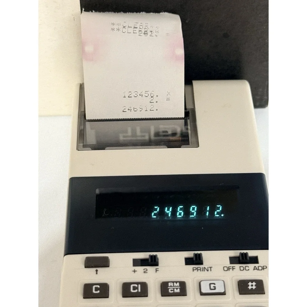 Vintage Canon TP-8 Pocket Printer Calculator Adding Machine Original Box, Works!