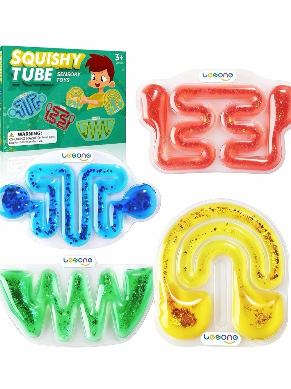 🧸 🌈 Squishy Sensory Fidget Toy – Sensory Maze Tube