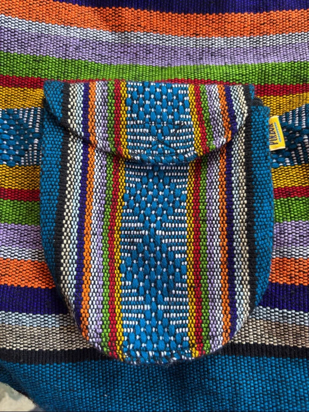 Pinzon Boho‎ Bright Multicolored Cotton Backpack OS