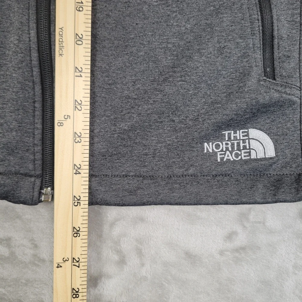 The North Face Fleece Vest Dark Gray Heather‎ Mens Medium Full Zip Outdoor Logo