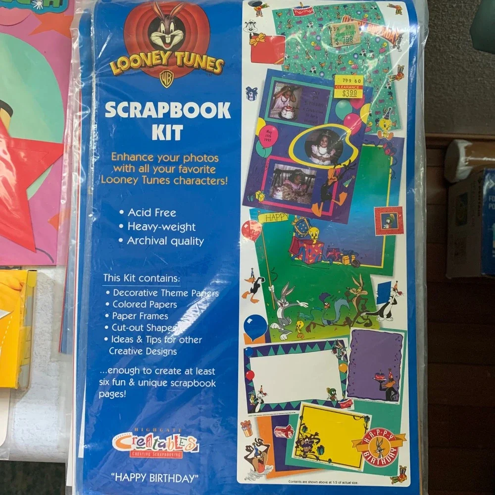 Scrapbook Kit Lot Vintage Vacation Birthday Looney Tunes Holiday Sports Wedding