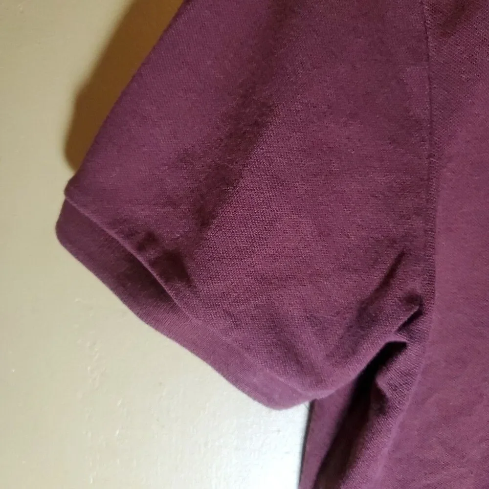 Old Navy Size‎ S 6-7 Polo Shirt Boys Burgundy Built-In Flex Pique School Uniform