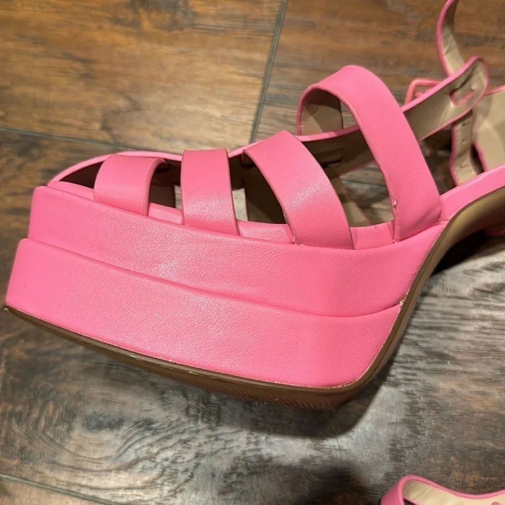 NEW! BP Pink Amaya Fisherman Platform Sandals - Size 8.5