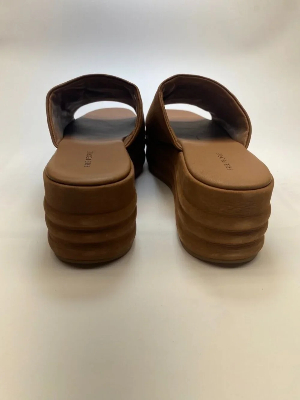 Free People Womens Harbor Tan Flatform Sandals Sz 11