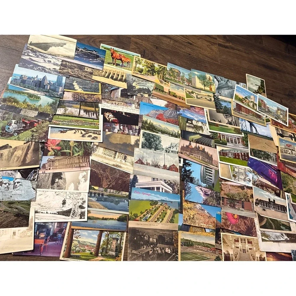 Lot of 100 Vintage Travel Postcards From All Over USA Mix Of Used And Unused