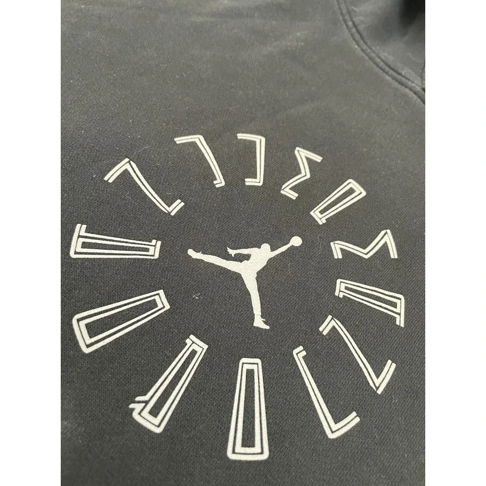 Air Jordan AJ11 Graphic Fleece Pullover Hoodie Men's XL Black Circle DD0386-010