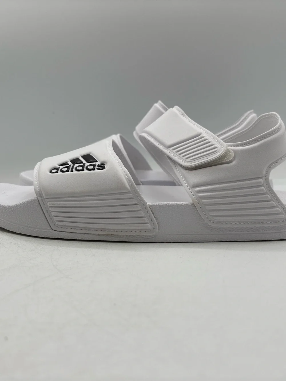 adidas Adilette Sandal K GW0342 Size 6 White Black Adjustable Strap Sport Sandal