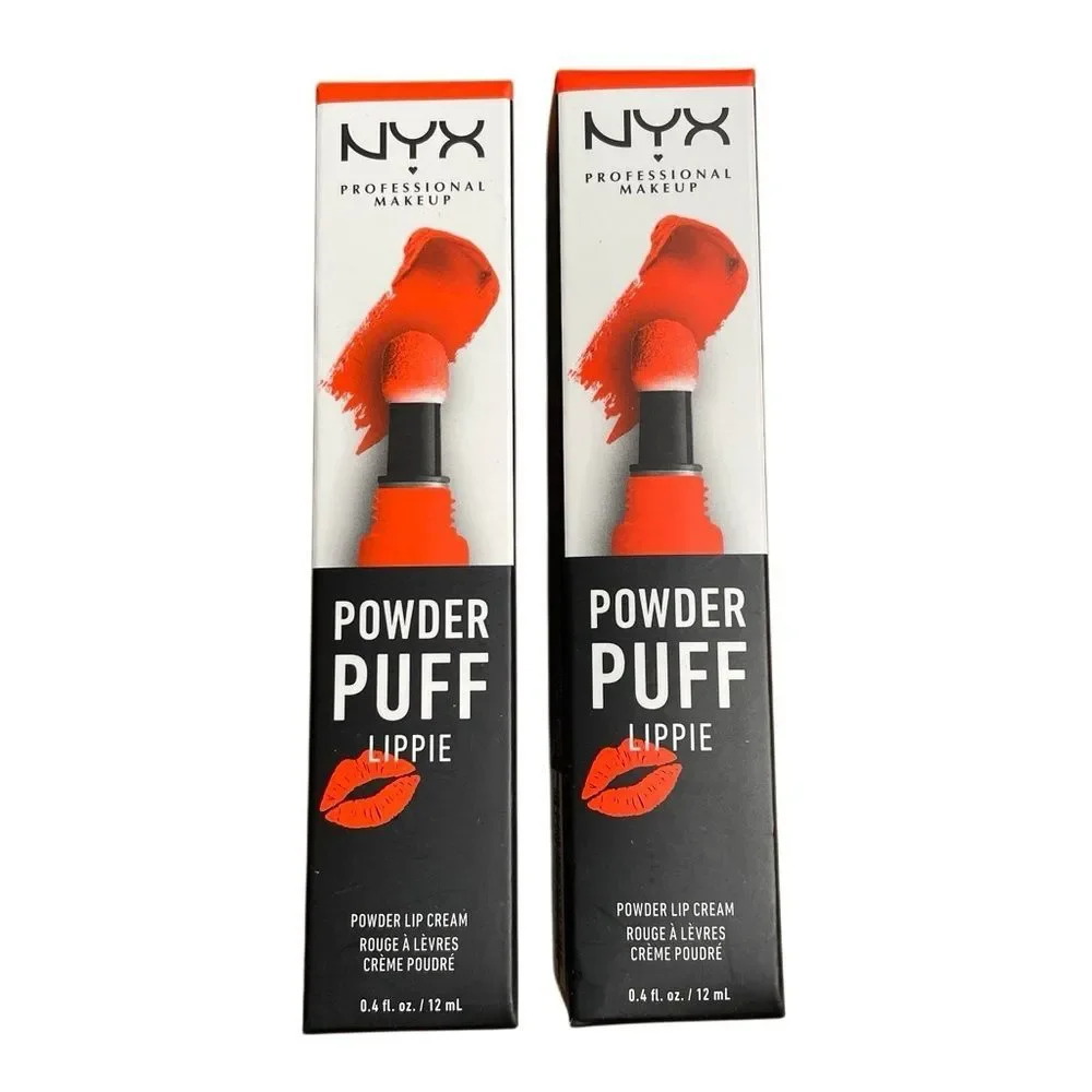 NYX Powder Puff Lippie - Crushing Hard Orange Matte‎ Liquid Lipstick 2-pack New