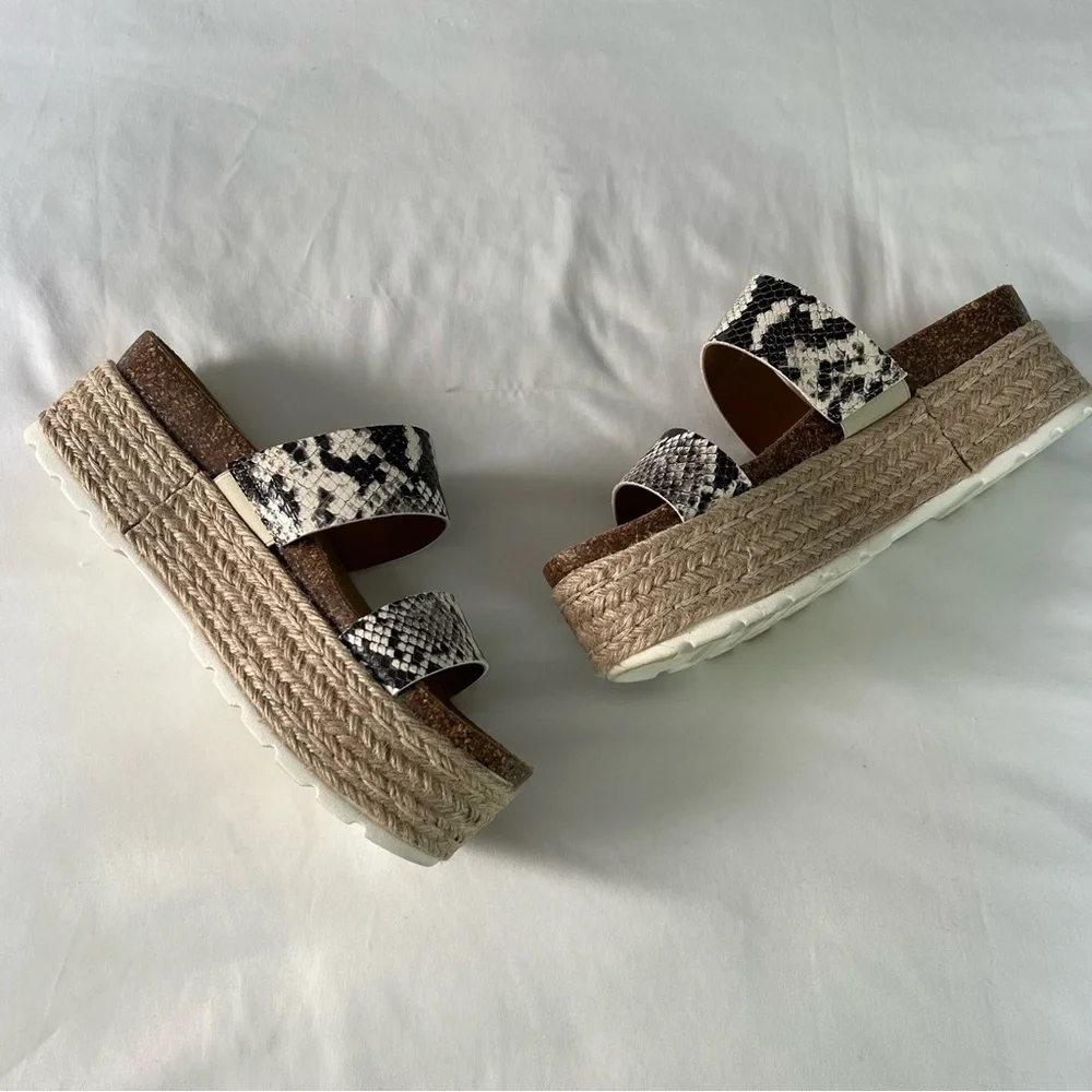 Vince Camuto Masinda Platform Snakeskin Sandals