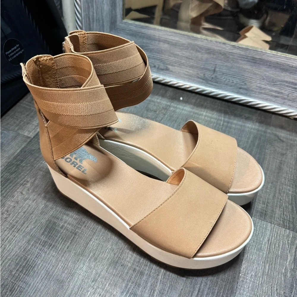Sorel Cameron Flatform‎ Ankle Strap Wedge Sandal