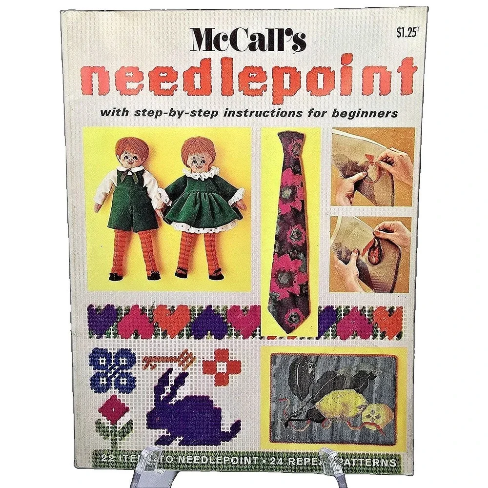 Vtg 1971 McCall's Needlepoint Book 2 Instructions & Patterns for Beginners‎