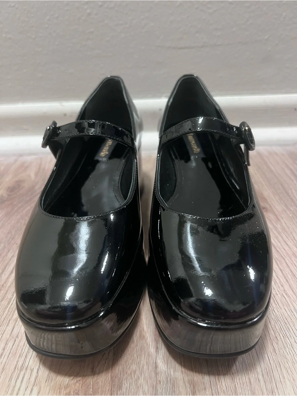 Larroudé Patent Leather Mary Jane Platform Flats