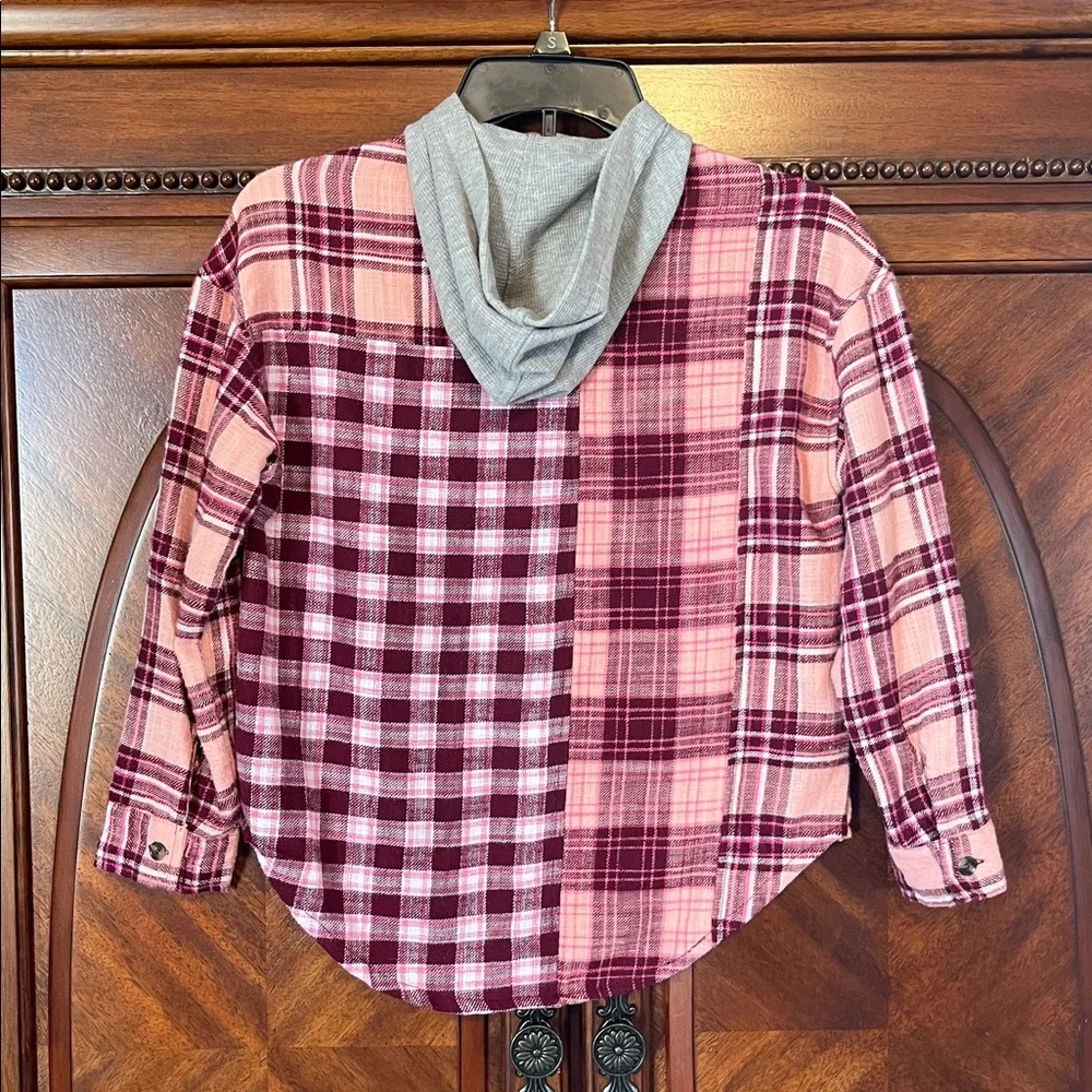 Justice polyester hood burgundy
