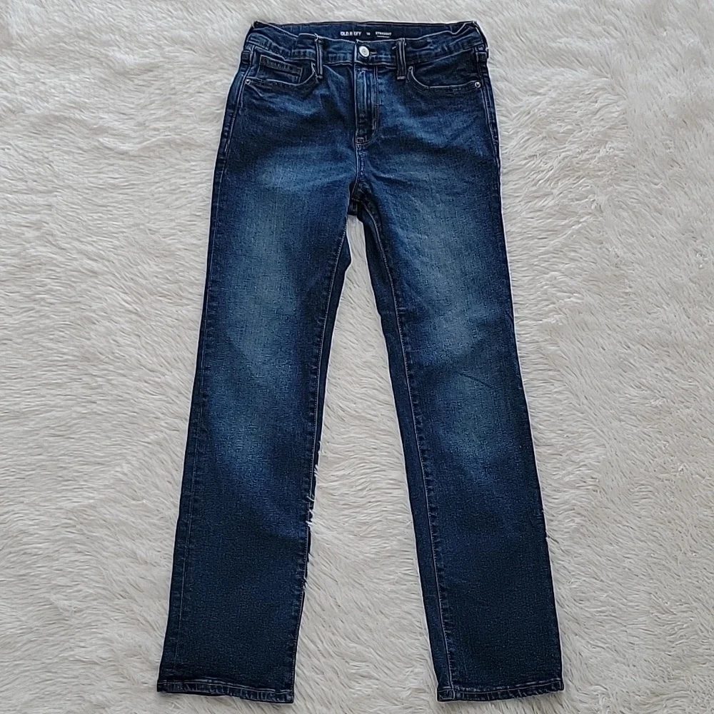 Old Navy Pants Bundle 3 Pairs Beige Chinos, Blue Jean, Black Jean Boys Size 14