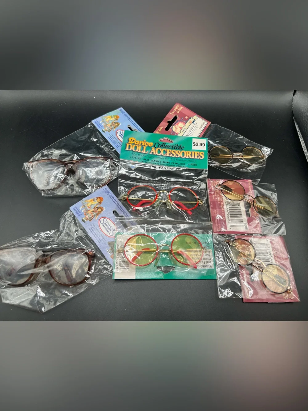 Craft Eye Glasses Doll Making Supplies Lot Of 7 Pairs Glasses