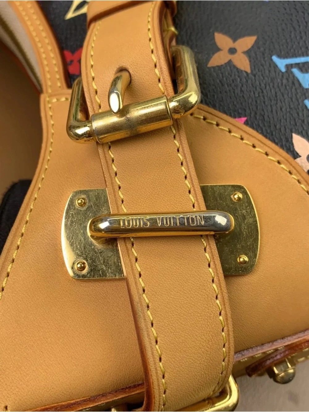 Auth Louis Vuitton Monogram Multicolor Greta Shoulder Bag Excellent Condition