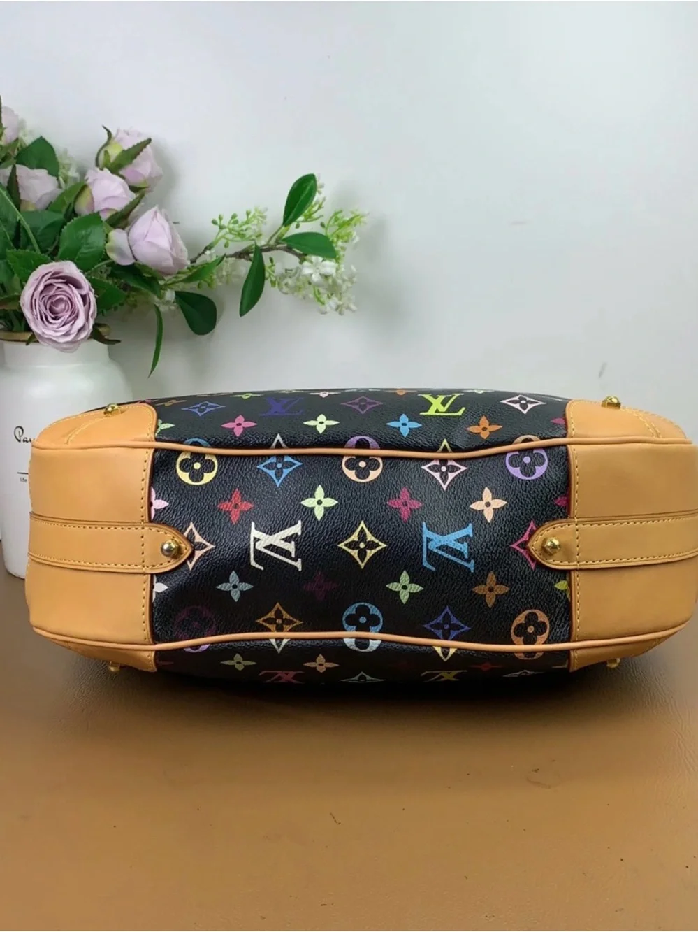Auth Louis Vuitton Monogram Multicolor Greta Shoulder Bag Excellent Condition